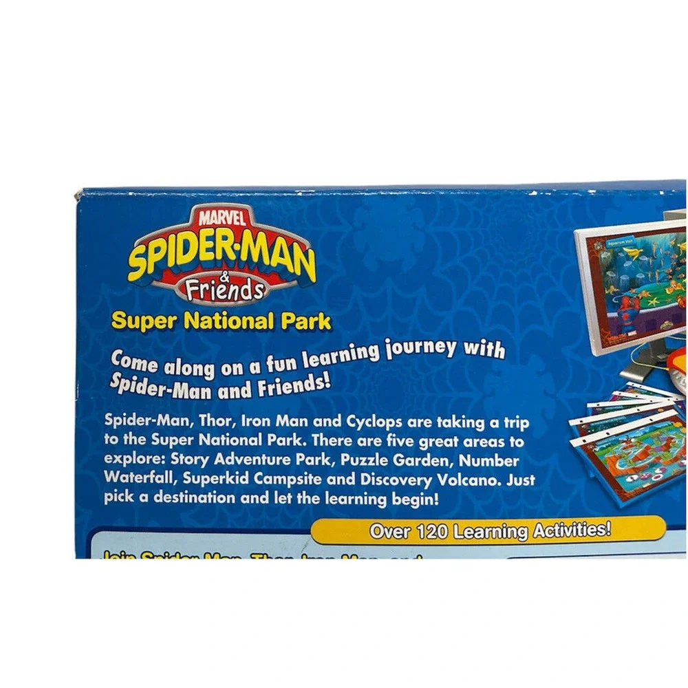 V Tech Whiz Kid CD & Cartridge Marvel Spider-Man‎ & Friends Super National Park